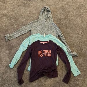 Set Of 3 Shirts/Hoodies From Athleta